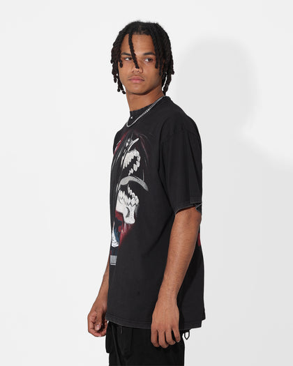 DXXMLIFE X Attack On Titan Eren Baggy Vintage T-Shirt Vintage Black