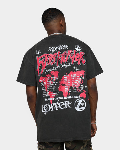 Loiter Firestarter Tour Ultra Premium Vintage T-Shirt Black Wash