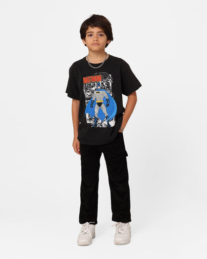 Shortie X DC Kids' Batman Comic Vintage T-Shirt Black Wash