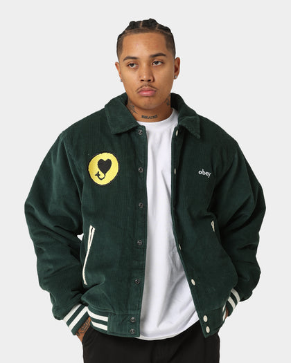 Obey Unwound Corduroy Jacket Dark Cedar