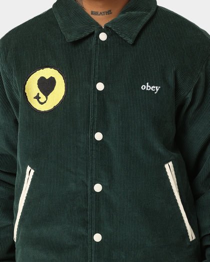 Obey Unwound Corduroy Jacket Dark Cedar