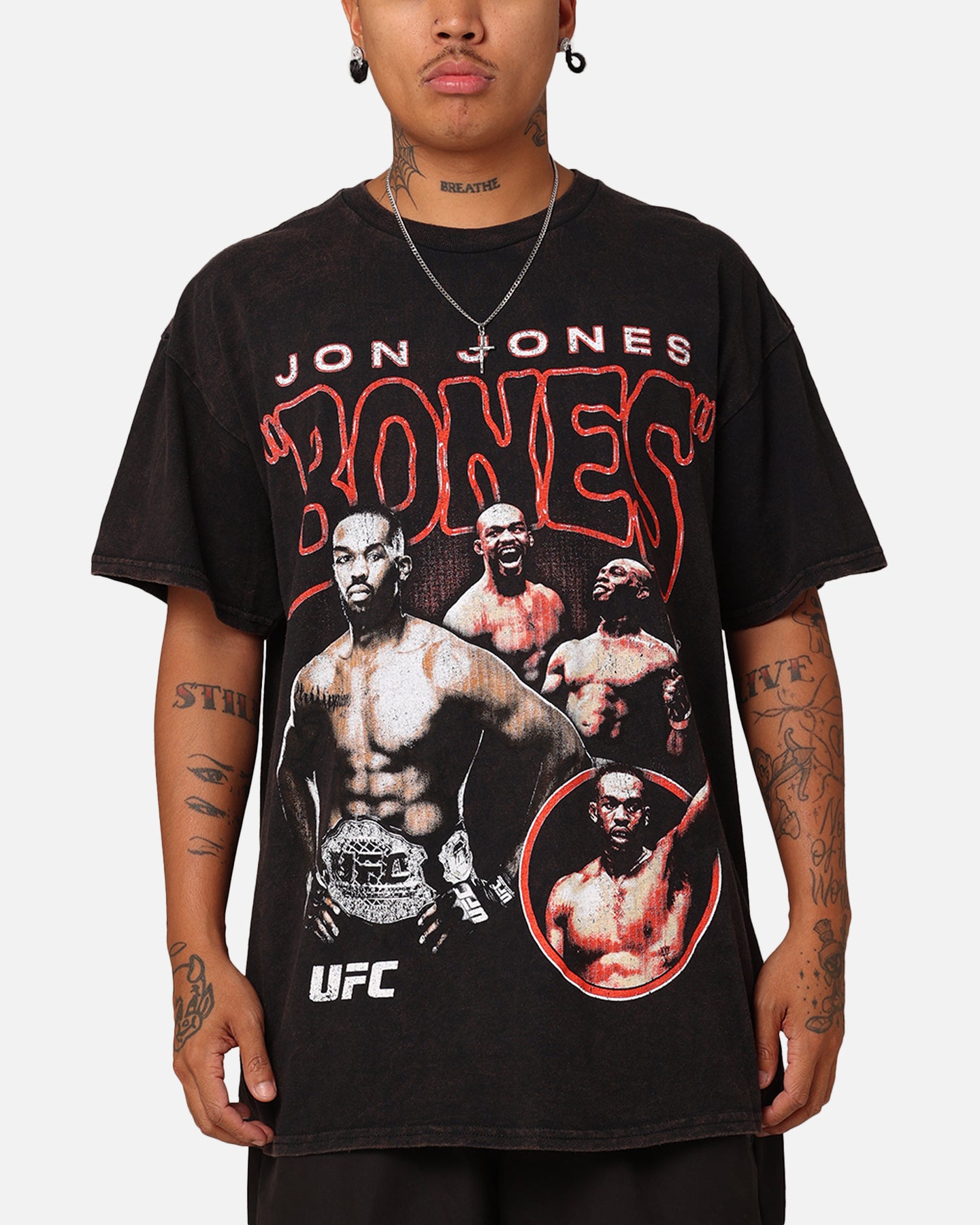 UFC By Goat Crew Jon Jones Vintage T-Shirt Black Wash | Culture