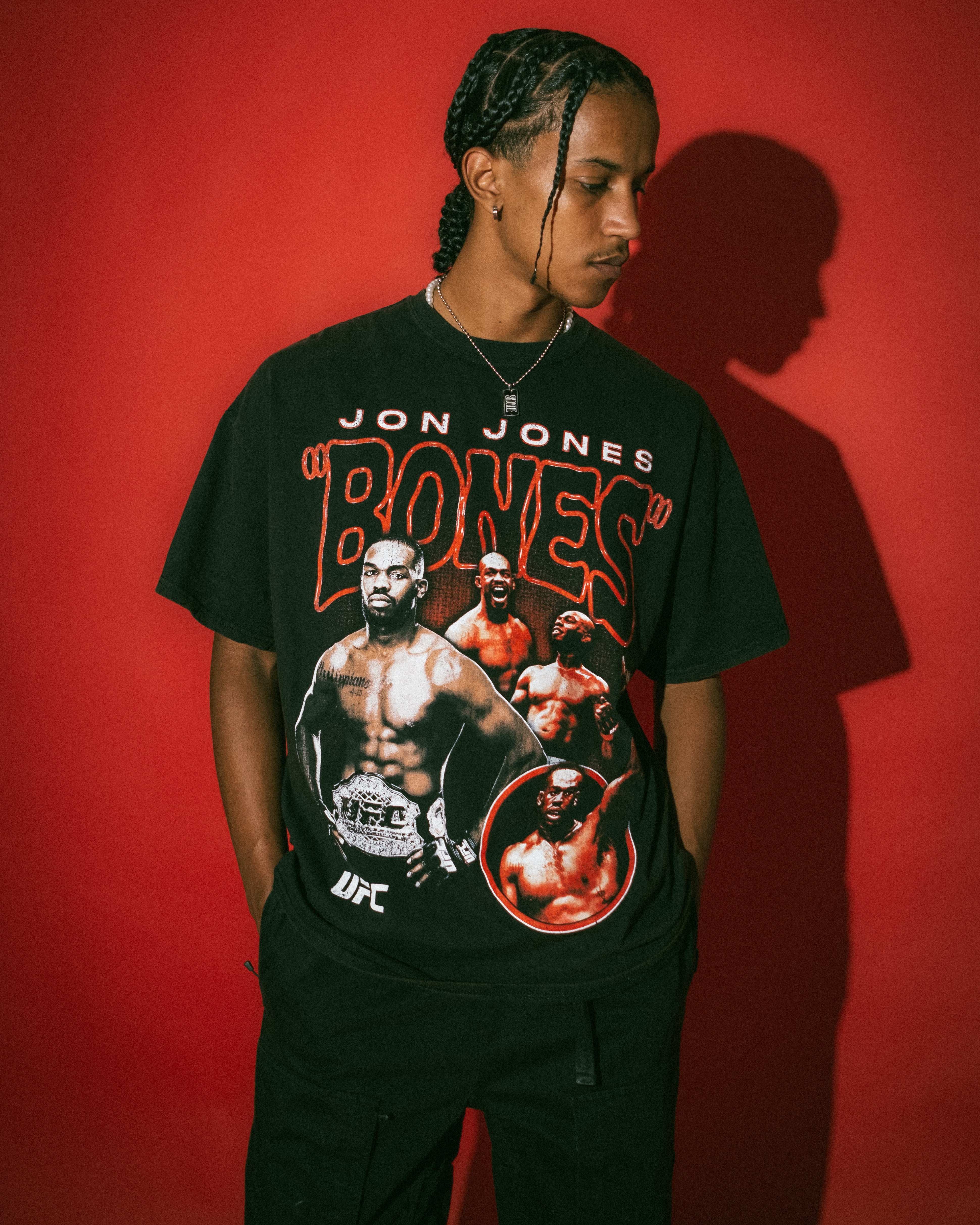 UFC By Goat Crew Jon Jones Vintage T-Shirt Black Wash | Culture