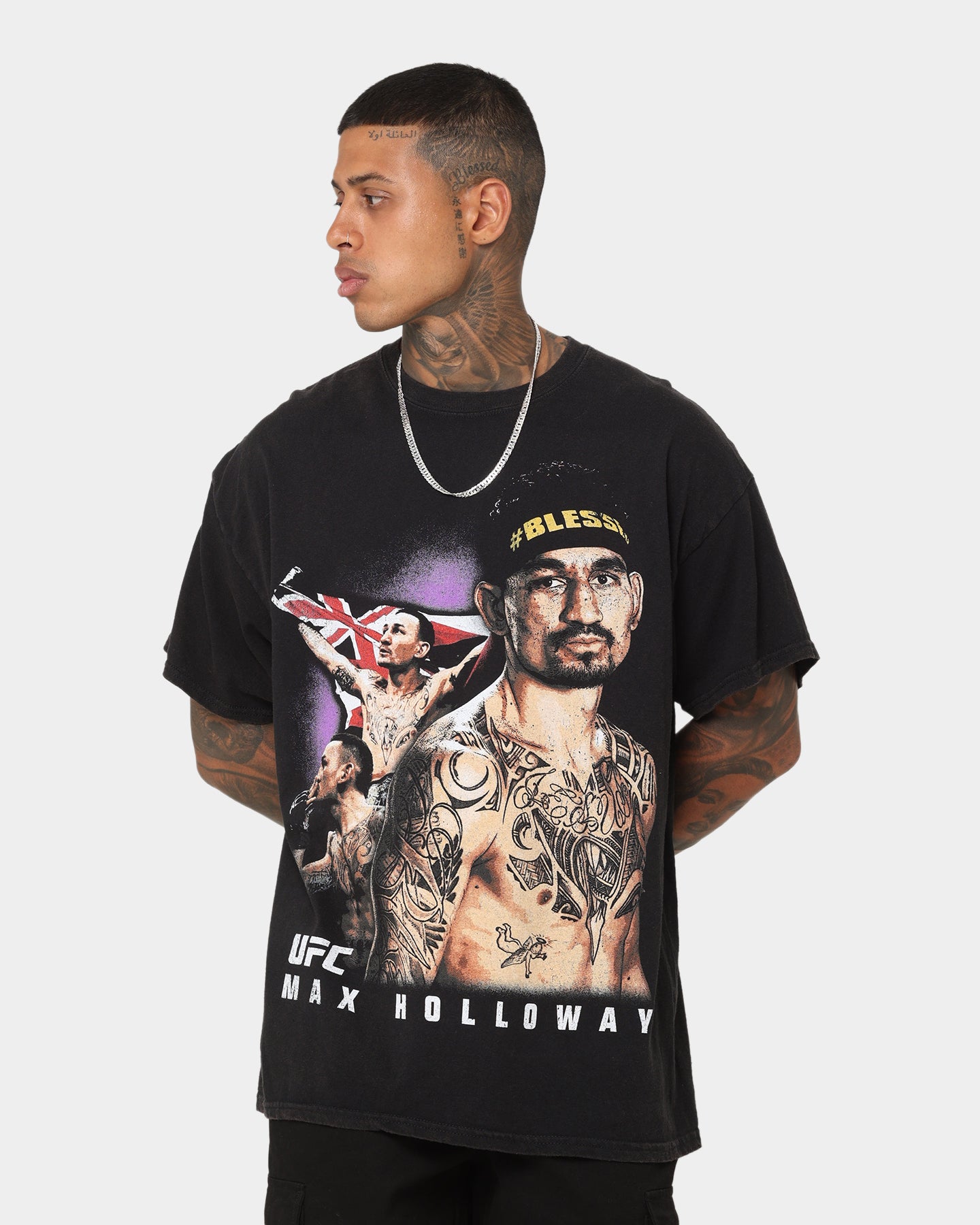 UFC By Goat Crew Max Holloway Vintage T-Shirt Black Wash | Culture