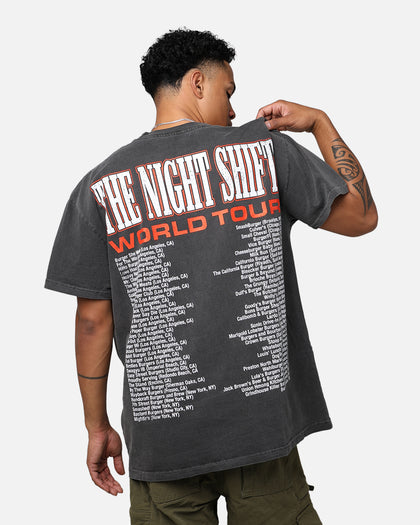 The Night Shift World Tour Heavyweight Vintage T-Shirt Black Wash