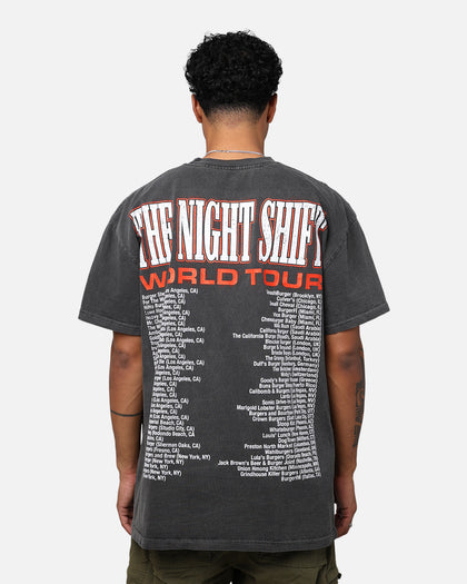 The Night Shift World Tour Heavyweight Vintage T-Shirt Black Wash