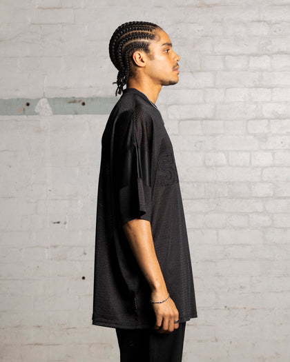 Saint Morta Union Mesh Boxy T-Shirt Black/Black