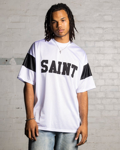 Saint Morta Union Mesh Boxy T-Shirt White/Black