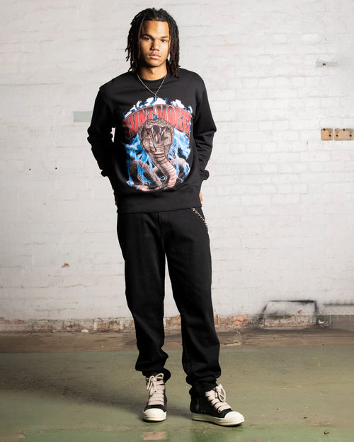 Saint Morta Cobra Crewneck Black
