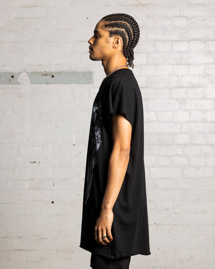 Saint Morta Snake Eyes Cutoff Bat T-Shirt Black/White