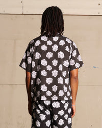 Saint Morta Vintage Rose Short Sleeve Shirt Black