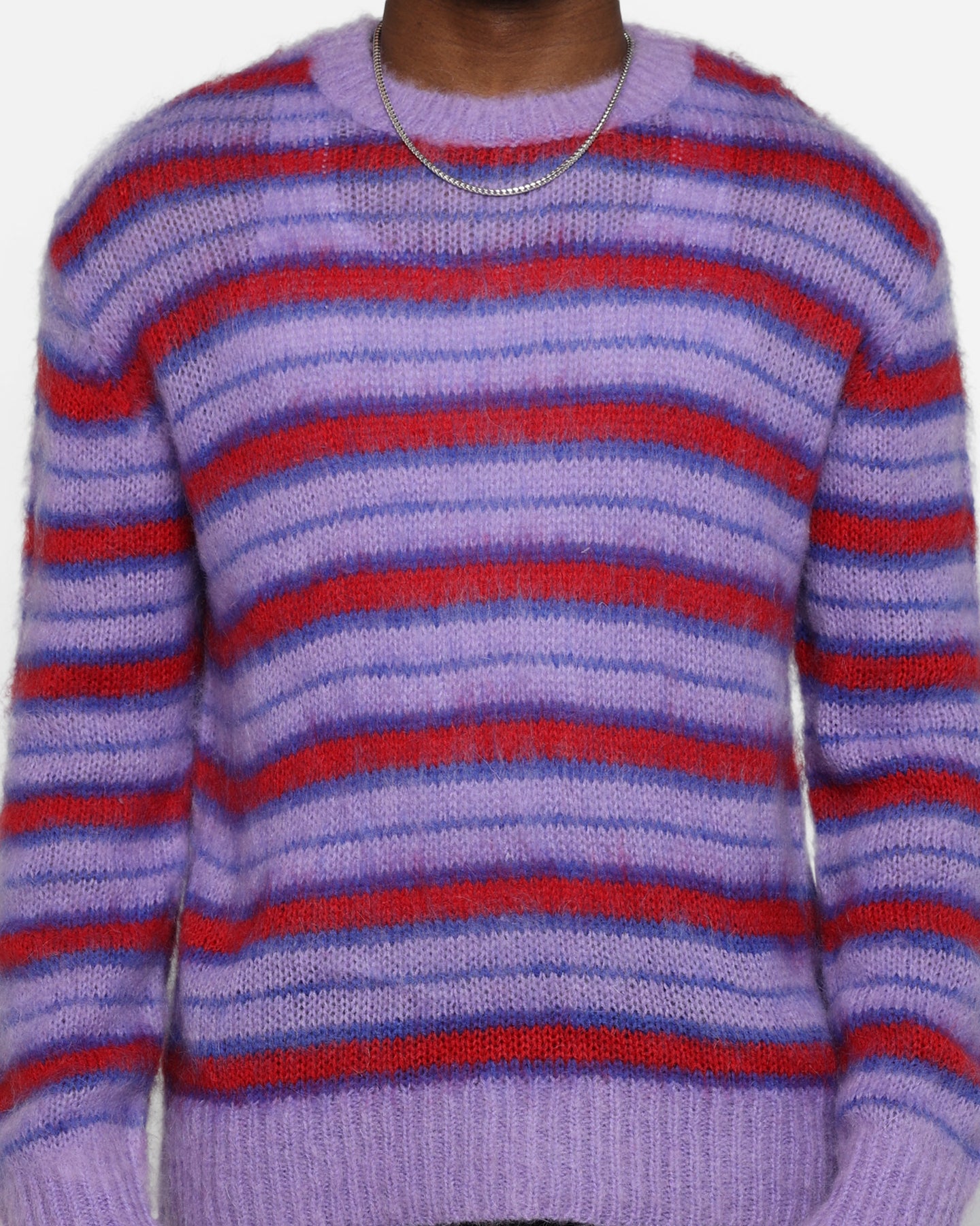 MNML Striped Mohair Sweater Purple | Culture Kings US