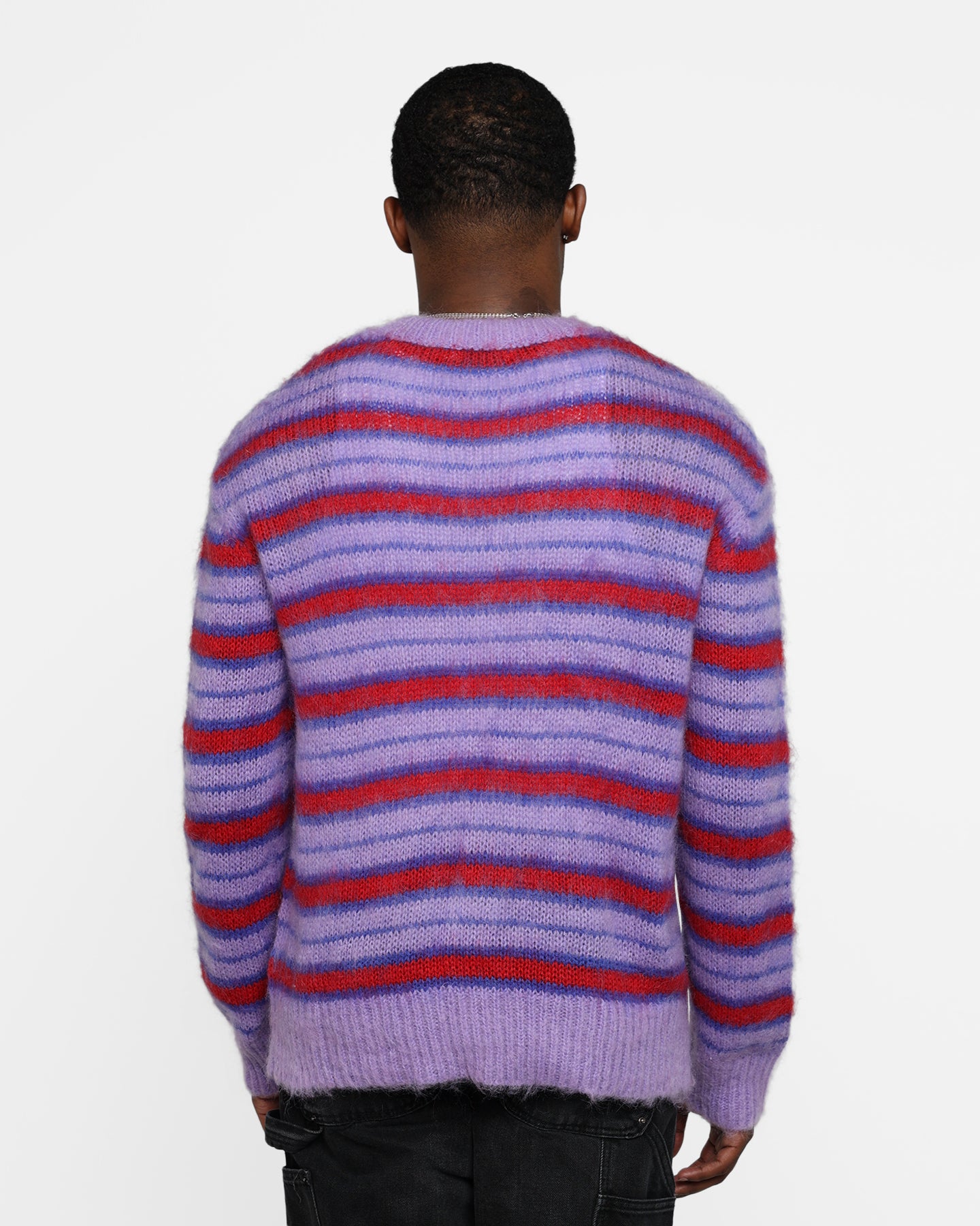 MNML Striped Mohair Sweater Purple | Culture Kings US