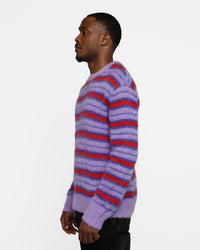 MNML Striped Mohair Sweater Purple