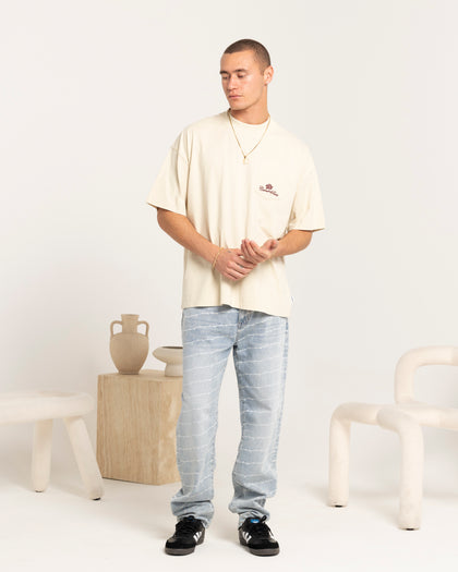 Carre Class Oversized Pocket T-Shirt Light Stone