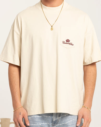 Carre Class Oversized Pocket T-Shirt Light Stone