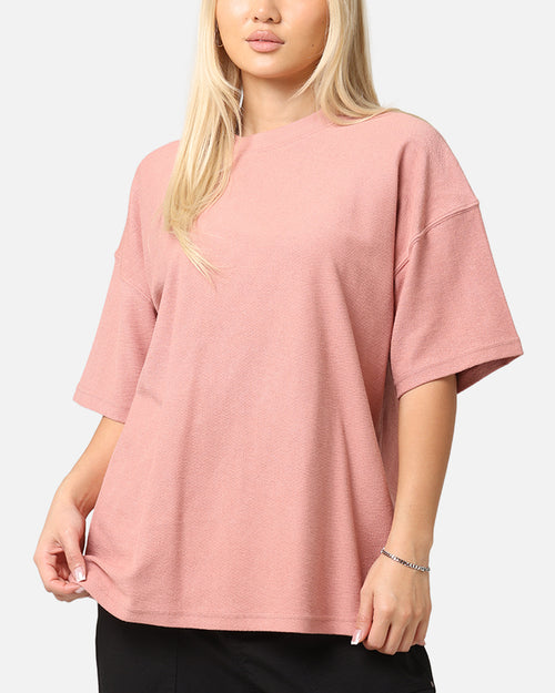 Carre Terry Oversized T-Shirt Rose
