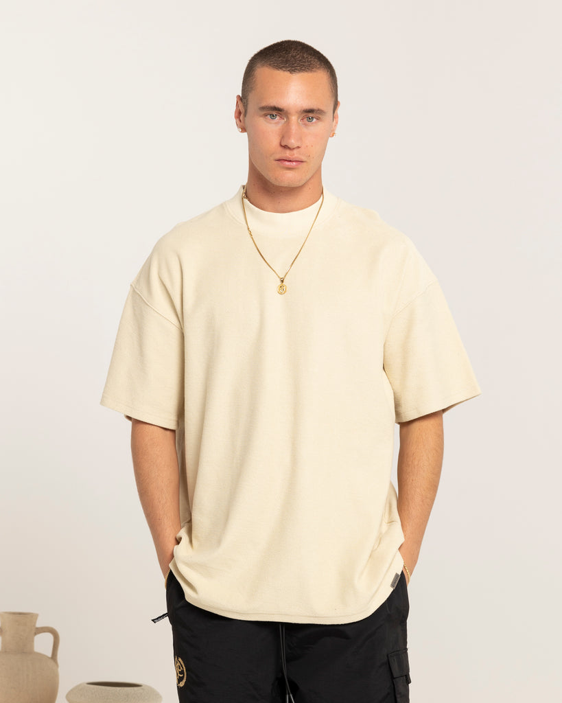 Carre Terry Oversized T-Shirt Light Stone | Culture Kings US