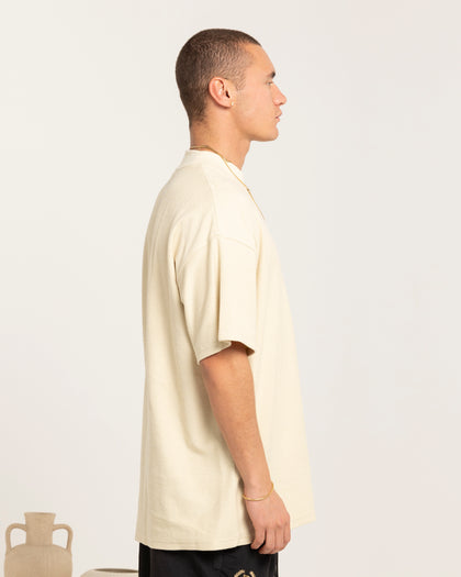 Carre Terry Oversized T-Shirt Light Stone
