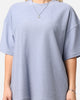 Carre Terry Oversized T-Shirt Blue