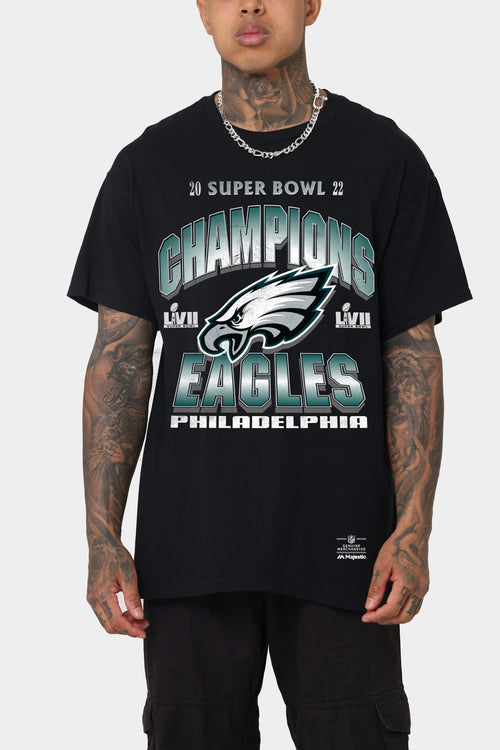 Majestic Athletic Philadelphia Eagles Super Bowl LVII Champs Arch T-Shirt Black