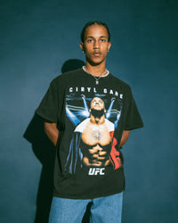 UFC By Goat Crew Ciryl Gane Vintage T-Shirt Black Wash