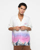 Loiter Mountain Range Button Up T-Shirt Off White