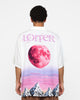 Loiter Mountain Range Button Up T-Shirt Off White