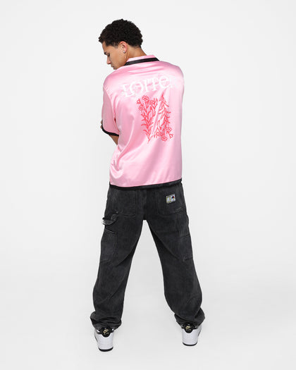 Loiter Flora Button Up T-Shirt Pink