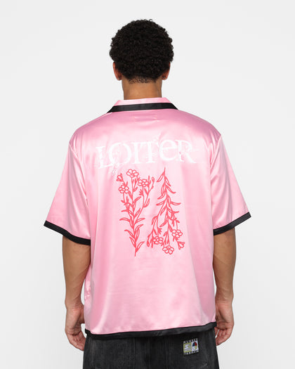 Loiter Flora Button Up T-Shirt Pink