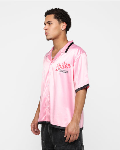 Loiter Flora Button Up T-Shirt Pink