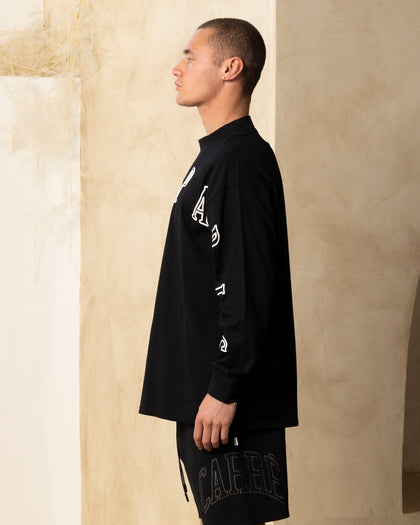 Carre Global Oversized Long Sleeve T-Shirt Black