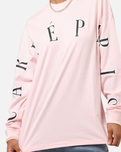 Carre Global Oversized Long Sleeve T-Shirt Pink
