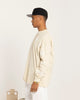 Carre Global Oversized Long Sleeve T-Shirt Light Stone
