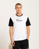 Carre Script Two Tone T-Shirt White/Black