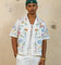 404 Midsommar Embroidered Button Up T-Shirt Ecru