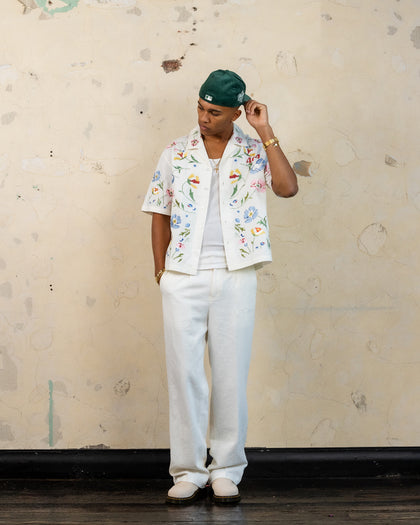 404 Midsommar Embroidered Button Up T-Shirt Ecru | Culture Kings US 404 Midsommar Embroidered Button Up T-Shirt Ecru | Culture Kings US