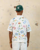 404 Midsommar Embroidered Button Up T-Shirt Ecru