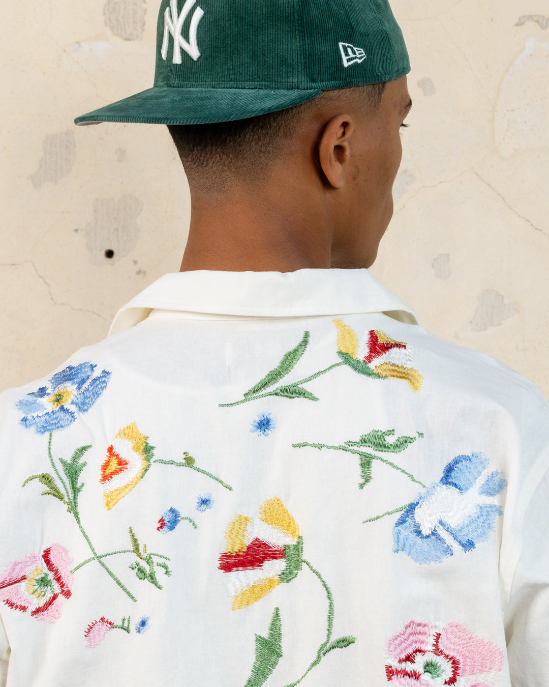 404 Midsommar Embroidered Button Up T-Shirt Ecru | Culture Kings US