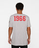 New Era Chicago Bulls Pinstripe T-Shirt Grey