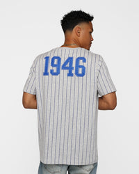 New Era Golden State Warriors Pinstripe T-Shirt Grey