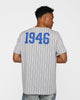 New Era Golden State Warriors Pinstripe T-Shirt Grey
