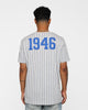 New Era Golden State Warriors Pinstripe T-Shirt Grey