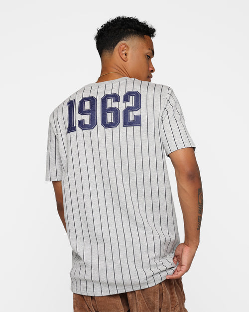 New Era Houston Astros Pinstripe T-Shirt Grey