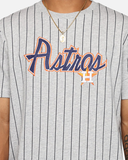 New Era Houston Astros Pinstripe T-Shirt Grey