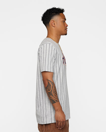 New Era Houston Astros Pinstripe T-Shirt Grey