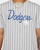 New Era Los Angeles Dodgers Pinstripe T-Shirt Grey