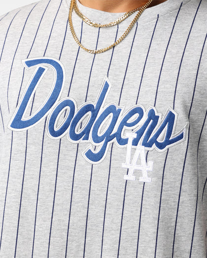 New Era Los Angeles Dodgers Pinstripe T-Shirt Grey