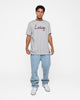New Era Los Angeles Lakers Pinstripe T-Shirt Grey