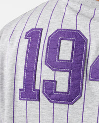 New Era Los Angeles Lakers Pinstripe T-Shirt Grey